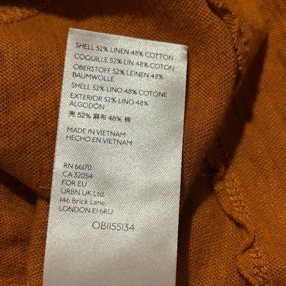 Free People We The Free New Star‎ Distressed Linen Top In Lions Maine - Picture 9 of 9